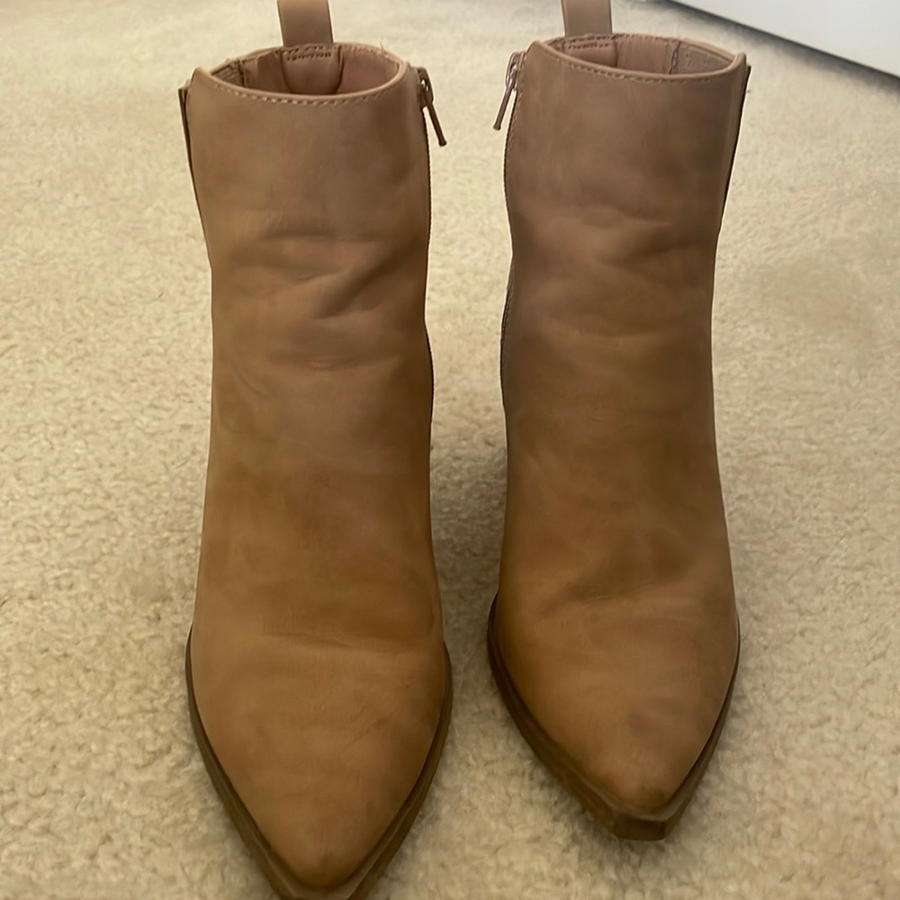 Tan booties